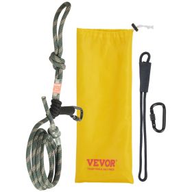 VEVOR Tree Stand Safety Rope, 9 ft/2.7 M Treestand Lifeline Rope 30KN Breaking Tension, 0.6'' Hunting Safety Line with Prusik Knot