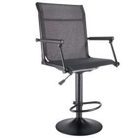 VEVOR Hunting Chair, 360° Silent Swivel, Lightweight Blind Chair, Heavy-Duty Steel Frame Ground Stool Seat, with Padded Armrests, Height Adjustable