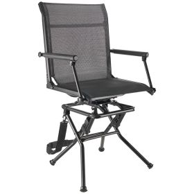 VEVOR Hunting Chair, 360° Silent Swivel, Foldable Lightweight Portable Blind Chair, Heavy-Duty Steel Frame Ground Stool Seat, with Armrest