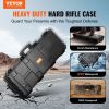 VEVOR Rifle Case, Rifle Hard Case with 3 Layers Fully-protective Foams, 42 inch lockable Hard Gun Case with Wheels, IP67 Waterproof & Crushproof