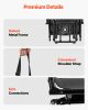 VEVOR Hunting Chair, 360° Silent Swivel, Foldable Lightweight Portable Blind Chair, Heavy-Duty Steel Frame Ground Stool Seat, with Armrest