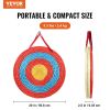 VEVOR Archery Target, 3 Layers 20" Arrow Target, Traditional Solid Straw Round Archery Target Shooting Bow, Hand-Made Arrows Target