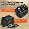 VEVOR Range Bag for 3 Pistols, Tactical Gun Range Bag with 2 Detachable Baffles & 6 Magazines