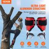 VEVOR Tree Climbing Spikes, 1 Pair Aluminum Climbing Spurs, 350lbs Load Capacity Tree Climbing Gear with Straps and Spike Protectors