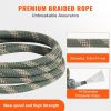 VEVOR Tree Stand Safety Rope, 9 ft/2.7 M Treestand Lifeline Rope 30KN Breaking Tension, 0.6'' Hunting Safety Line with Prusik Knot