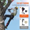VEVOR Tree Climbing Spikes, 1 Pair Aluminum Climbing Spurs, 350lbs Load Capacity Tree Climbing Gear with Straps and Spike Protectors