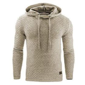 Men's hoodies sweater (Option: Khaki-L)