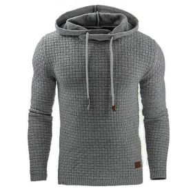 Men's hoodies sweater (Option: Light Gray-XL)