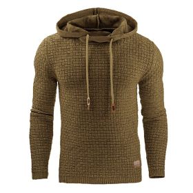 Men's hoodies sweater (Option: Brown-S)