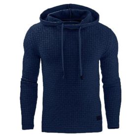 Men's hoodies sweater (Option: Navy Blue-S)