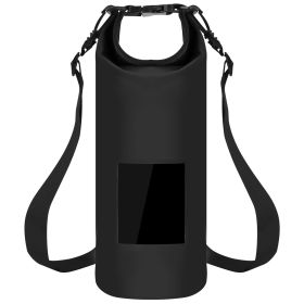 Floating Waterproof Dry Bag Floating Dry Sacks with Observable Window 20L Roll Top Lightweight Dry Storage Bag for Kayaking Rafting Boating Swimming C (Option: 20L_Black)
