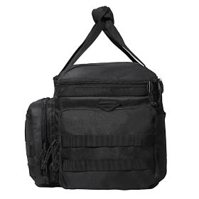 VEVOR Range Bag for 4 Pistols, Tactical Gun Range Bag with 3 Detachable Baffles & 6 Magazines (product color: Black, Item Size: 37 x 26 x 23 cm)
