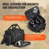 VEVOR Range Bag for 4 Pistols, Tactical Gun Range Bag with 3 Detachable Baffles & 6 Magazines