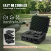 VEVOR Weatherproof Hard Case, Heavy Duty Protective Dry Box Case with Pre-cut Foam, and Retractable Pull Handles for Travel, Hunting, Military