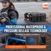 VEVOR Weatherproof Hard Case, Heavy Duty Protective Dry Box Case with Pre-cut Foam, and Retractable Pull Handles for Travel, Hunting, Military